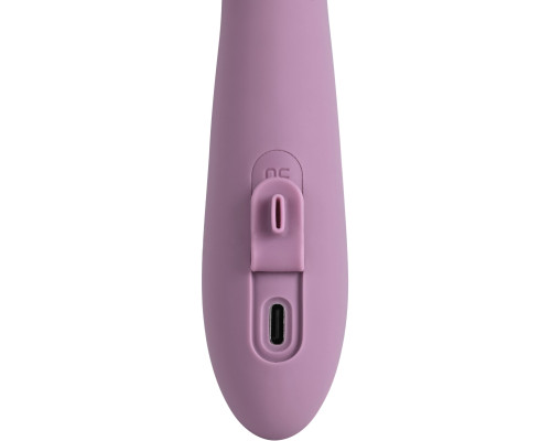 Сиреневый интерактивный вибратор-кролик Trysta Neo с шариком для зоны G - 18,4 см.