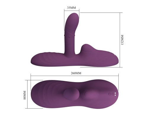 Фиолетовая виброподушка Luka с пультом ДУ