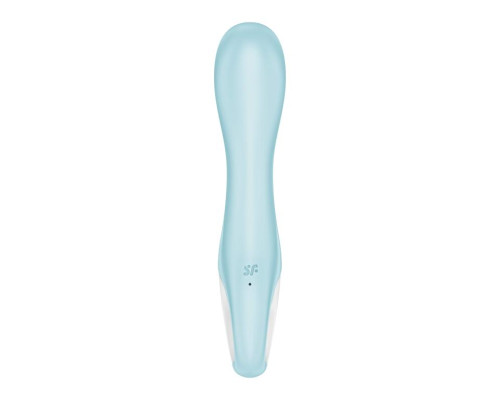 Голубой вибромассажер Air Pump Vibrator 5+ - 21 см.