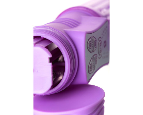 Фиолетовый хай-тек вибратор High-Tech fantasy с вращением бусин - 24,5 см.