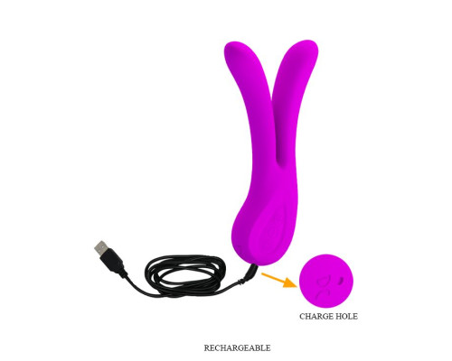 Сплит-вибратор Ulysses с двумя отростками - 16,5 см.