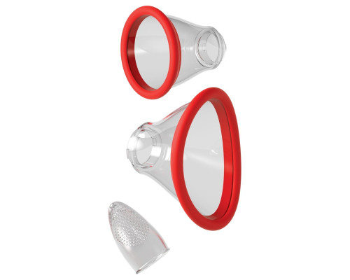 Красный двухсторонний вибростимулятор Ultimate Pleasure 24K Gold Luxury Edition - 25 см.