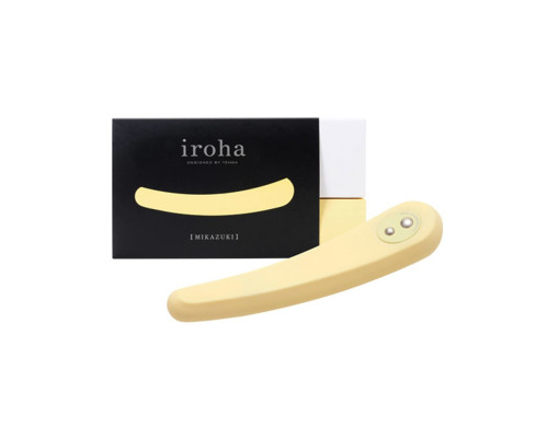 Жёлтый вибратор IROHA MIKAZUKI - 17,5 см.