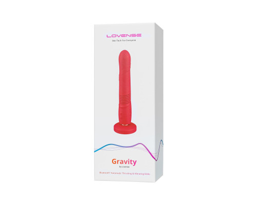 Красный пульсатор Gravity со съемной присоской - 25,9 см.