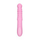 Розовый вибратор Lixy с возвратно-поступательным движением и нагревом - 23 см.