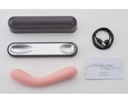 Розовый изогнутый вибратор Iroha Mai Toki - 17,4 см.