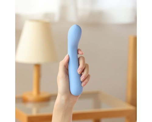 Голубой вибратор Iroha Mai Ruri - 17,4 см.