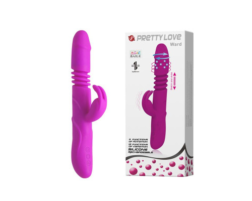 Вибратор с поступательным движением и ротацией Ward - 27 см.