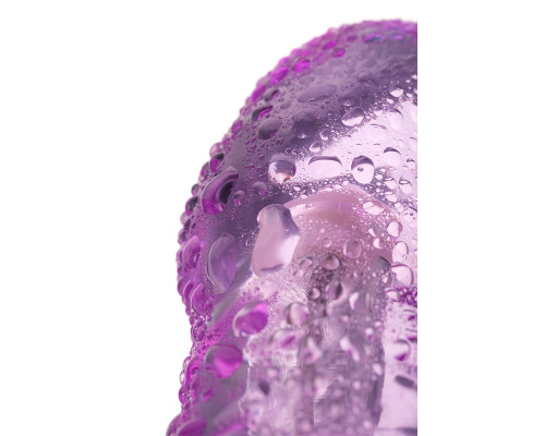 Фиолетовый вибратор High-Tech fantasy с клиторальным лепестком - 21 см.