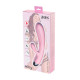 Розовый вибратор-пульсатор с функцией подогрева Milly - 20 см.