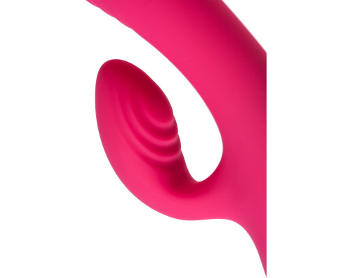 Ярко-розовый вибратор-кролик с вакуум-волновой стимуляцией Enila - 23 см.