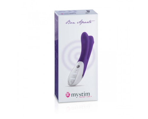 Ежевичный двойной вибратор Mystim Bon Aparte - 25 см.