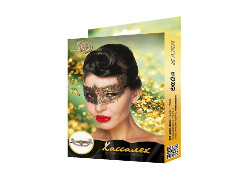 Золотистая карнавальная маска  Хассалех