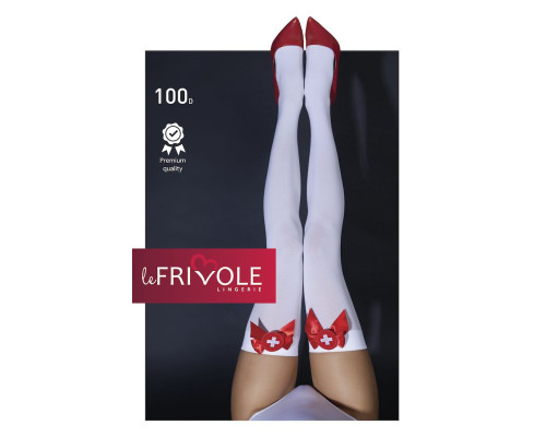 Чулки медсестры с эмблемой и бантом
