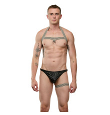 Мужской черно-бежевый костюм «Танцор»