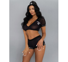 Эротический игровой костюм полисвуман из 3 предметов