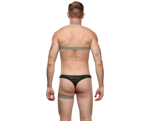 Мужской черно-бежевый костюм «Танцор»