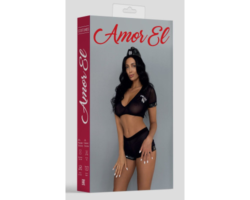 Эротический игровой костюм полисвуман из 3 предметов