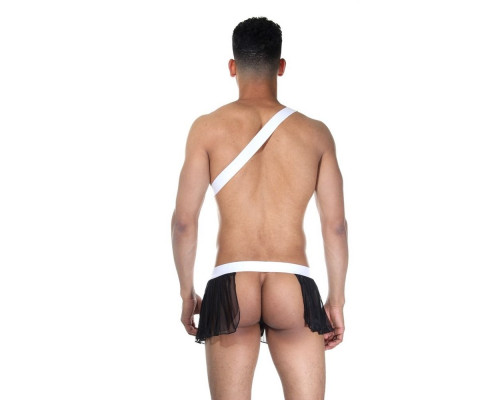 Черно-белый мужской игровой костюм  Охотник