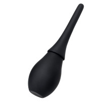 Черный силиконовый анальный душ A-toys с гладким наконечником