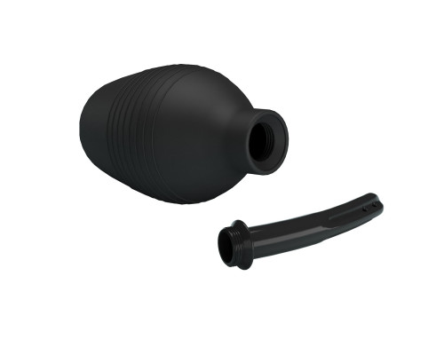 Черный анальный душ с гибким наконечником