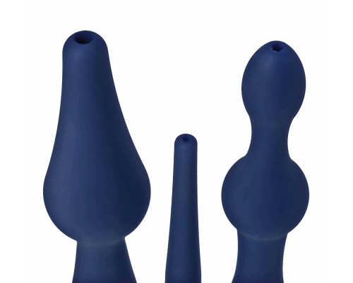 Набор из 3 универсальных насадок для анального душа Universal 3 Piece Silicone Enema Attachment Set