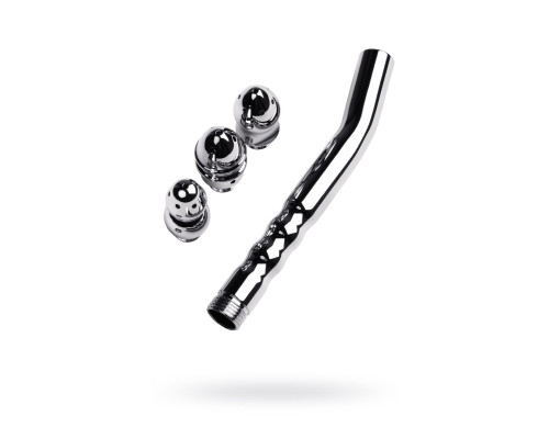 Металлический анальный душ с тремя насадками