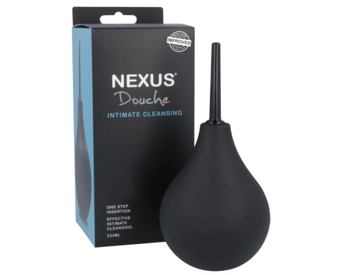 Черный анальный душ с обратным клапаном Non Return Valve Anal Douche