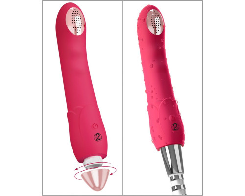 Малиновая насадка на душ с вибрацией Showers to orgasm - 20,1 см.