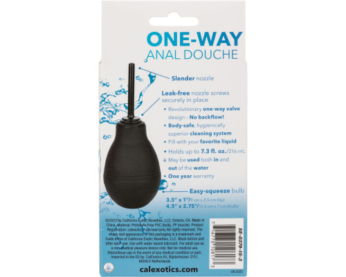 Черный анальный душ One-Way Anal Douche