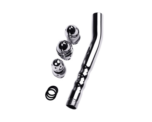 Металлический анальный душ с тремя насадками