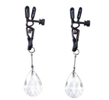 Зажимы на соски с подвесами в виде хрустальных капелек