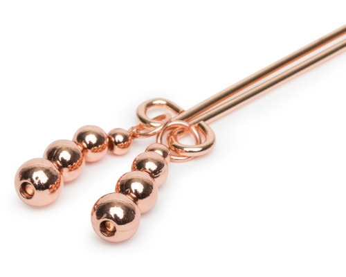 Золотистые зажимы для сосков и клитора All Sensation Nipple and Clitoral Chain
