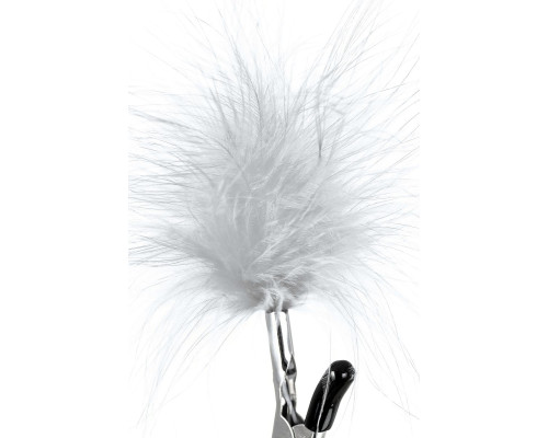 Зажимы для сосков TOYFA Theatre с белым пухом