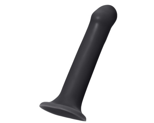 Черный фаллос на присоске Silicone Bendable Dildo XL - 20 см.