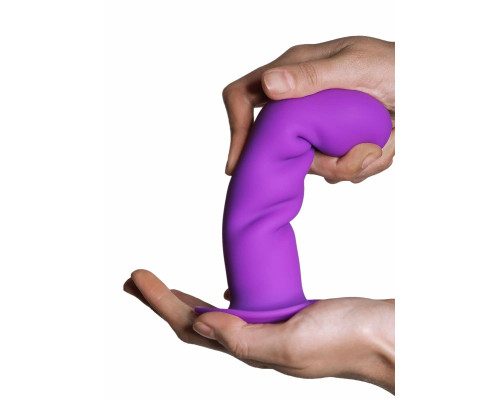 Фиолетовый фаллоимитатор двойной плотности Hitsens 3 - 17,7 см.