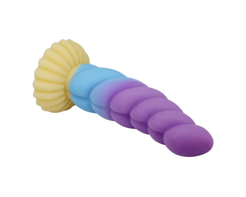 Силиконовый фантазийный фаллоимитатор Unicorn - 22 см.