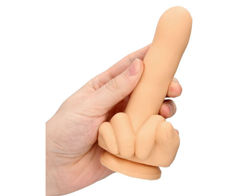 Телесный фаллоимитатор в форме пальца Up Yours - 15,5 см.