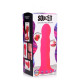 Розовый гибкий фаллоимитатор Squeeze-It Wavy Dildo - 18,3 см.