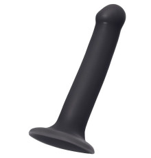 Черный фаллос на присоске Silicone Bendable Dildo M - 18 см.