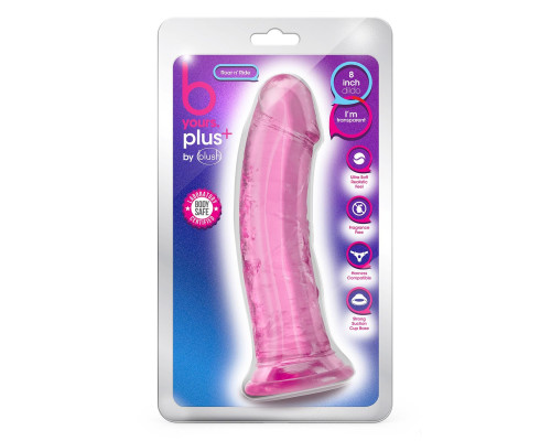 Розовый фаллоимитатор Roar N’ Ride - 20,3 см.