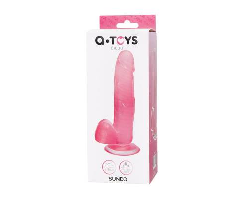 Розовый реалистичный фаллоимитатор Sundo - 20 см.