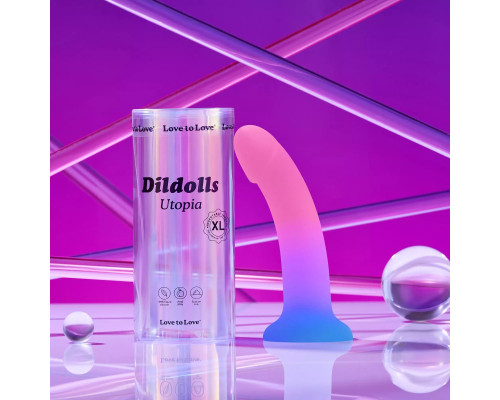 Фаллоимитатор из жидкого силикона Dildolls Utopia XL - 21 см.