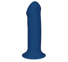 Синий фаллоимитатор двойной плотности Hitsens 1 - 17,7 см.