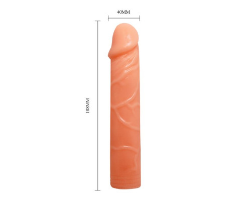 Классический фаллоимитатор с гибким хребтом - 18,8 см.