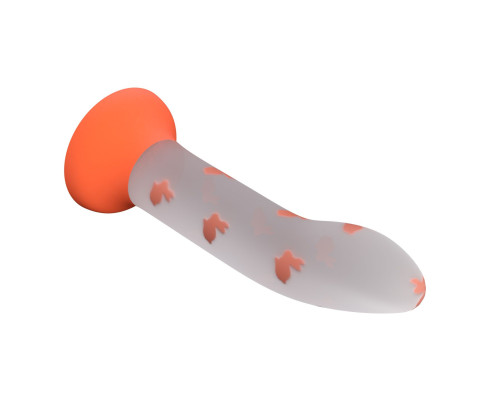 Светящийся в темноте фаллоимитатор Magical Nightfall с зайчиками - 17 см.