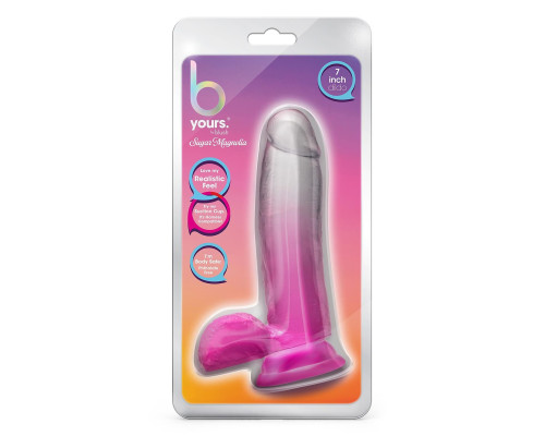 Розовый фаллоимитатор Sugar Magnolia - 17,1 см.