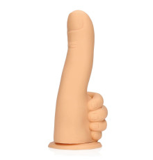 Телесный фаллоимитатор в форме пальца Thumbs Up - 17,2 см.
