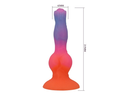 Силиконовый фантазийный фаллоимитатор Hercules - 21,5 см.