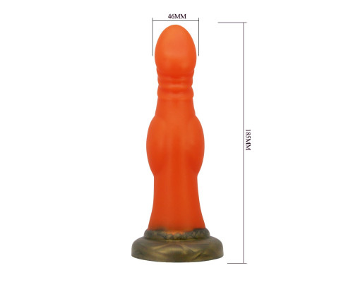 Силиконовый фантазийный фаллоимитатор Hero - 18,5 см.